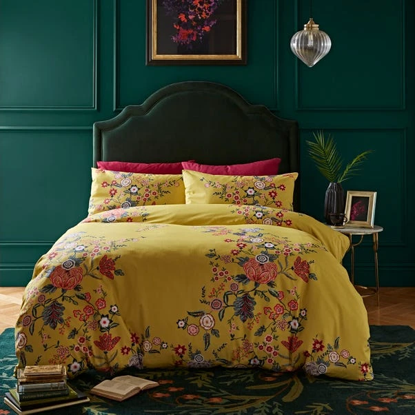 Tiverton Floral Trail Cotton Sateen Duvet Cover And Pillowcase Set 3 Tiverton Floral Trail Cotton Sateen Duvet Cover And Pillowcase Set