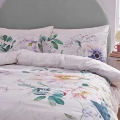 Tansy Floral Cotton Sateen Duvet Cover And Pillowcase Set 27 Tansy Floral Cotton Sateen Duvet Cover And Pillowcase Set -Home Furnishing Store 30862379 alt01