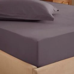 Soft Washed Recycled Cotton Fitted Sheet -Home Furnishing Store 30862963