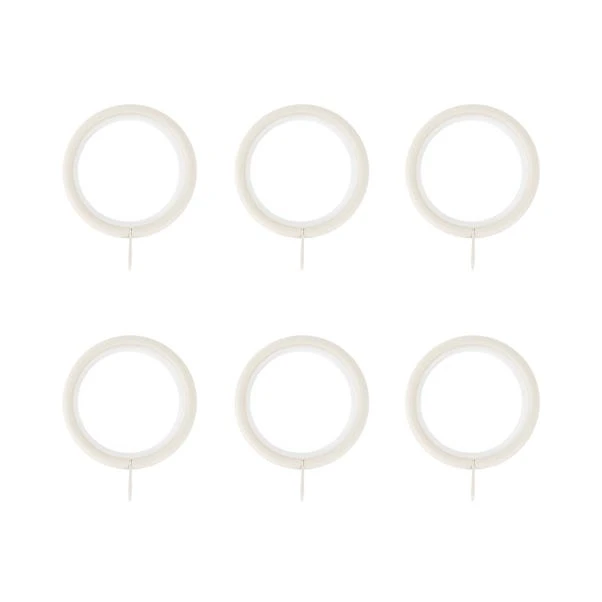 Pack Of 6 28mm Lined Curtain Rings 5 Pack Of 6 28mm Lined Curtain Rings - Image 3