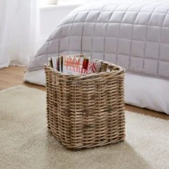 Churchgate Rattan Square Storage Basket