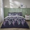 Catherine Lansfield Wisteria Reversible White Duvet Cover & Pillowcase Set