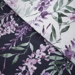 Catherine Lansfield Wisteria Reversible White Duvet Cover & Pillowcase Set -Home Furnishing Store 30867189 alt07