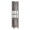 Colton Concrete Effect Tallboy Storage Unit With Mirrored Door -Home Furnishing Store 30869873