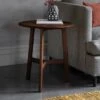 Mabie Walnut Round Side Table 1 Mabie Walnut Round Side Table -Home Furnishing Store 30870259