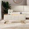 Holland Tray Table Ottoman, Ivory Sherpa 2 Holland Tray Table Ottoman, Ivory Sherpa -Home Furnishing Store 30870372