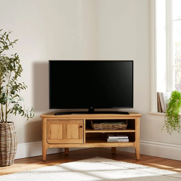 Churchgate Walton Corner TV Unit For TVs Up To 42", Oak 3 Churchgate Walton Corner TV Unit For TVs Up To 42", Oak