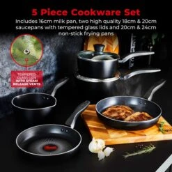 Tower Smart Start Gourmet Non-Stick Aluminium 5 Piece Pan Set -Home Furnishing Store 30873202 alt02