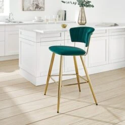 Kendall Bar Stool, Velvet -Home Furnishing Store 30876306