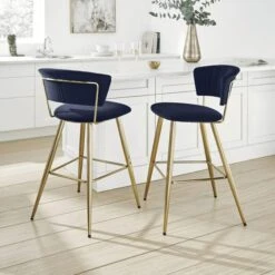Kendall Bar Stool, Velvet -Home Furnishing Store 30876309