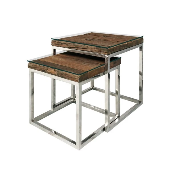 Indus Valley Railway Sleeper Nest Of 2 Tables 6 Indus Valley Railway Sleeper Nest Of 2 Tables - Image 4