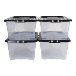 Set Of 4 Strata 42L Curve Storage Box With Lids -Home Furnishing Store 30879160 alt02