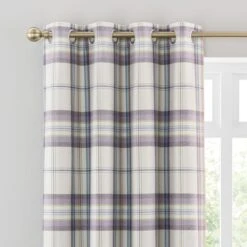 Henley Checked Eyelet Curtains -Home Furnishing Store 30882956
