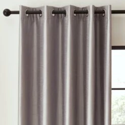 Catherine Lansfield Faux Silk Blackout Thermal Eyelet Curtains -Home Furnishing Store 30885216