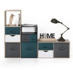 Mix And Modul Set Of 2 Velvet Cube Storage Boxes -Home Furnishing Store 30885511 alt03