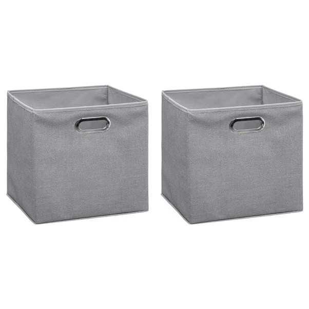 Mix And Modul Set Of 2 Linen Effect Cube Storage Boxes 8 Mix And Modul Set Of 2 Linen Effect Cube Storage Boxes - Image 6
