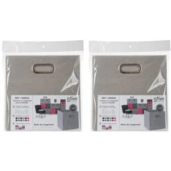 Mix And Modul Set Of 2 Linen Effect Cube Storage Boxes 25 Mix And Modul Set Of 2 Linen Effect Cube Storage Boxes -Home Furnishing Store 30885518 alt01