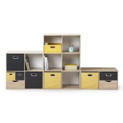 Mix And Modul Set Of 2 Linen Effect Cube Storage Boxes 35 Mix And Modul Set Of 2 Linen Effect Cube Storage Boxes -Home Furnishing Store 30885519 alt03