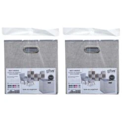 Mix And Modul Set Of 2 Linen Effect Cube Storage Boxes 22 Mix And Modul Set Of 2 Linen Effect Cube Storage Boxes -Home Furnishing Store 30885522 alt01
