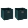 Mix And Modul Set Of 2 Linen Effect Cube Storage Boxes -Home Furnishing Store 30885525