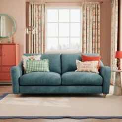 Hattie Tonal Plush Chenille 3 Seater Sofa