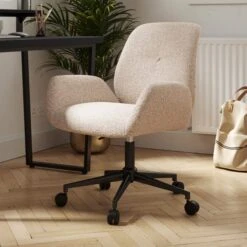 Ginny Boucle Swivel Office Chair -Home Furnishing Store 30886351