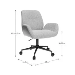 Ginny Boucle Swivel Office Chair -Home Furnishing Store 30886351 alt09
