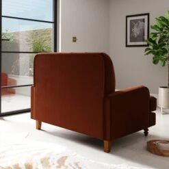 Beatrice Buttoned Velvet Snuggle Chair -Home Furnishing Store 30887232 alt03