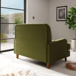 Beatrice Buttoned Velvet Snuggle Chair -Home Furnishing Store 30887233 alt03