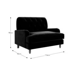 Beatrice Buttoned Velvet Snuggle Chair -Home Furnishing Store 30887234 alt09