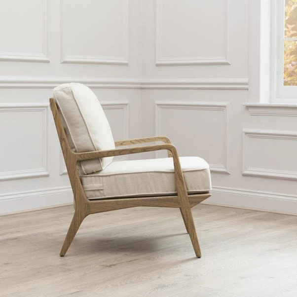 Idris Wooden Armed Accent Chair 5 Idris Wooden Armed Accent Chair - Image 3