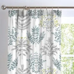 Emily Duck Egg 168 X 183cm Pencil Pleat Curtains