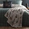 Lodge Bear Walks Bedspread 150cm X 200cm 1 Lodge Bear Walks Bedspread 150cm X 200cm -Home Furnishing Store 30888493