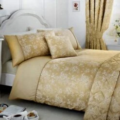 Dreams And Drapes Woven Jasmine Duvet Cover And Pillowcase Set -Home Furnishing Store 30888569