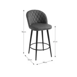 Astrid Bar Stool, Faux Leather -Home Furnishing Store 30888789 alt09