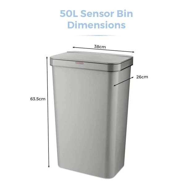 Tower 50L Rectangular Sensor Bin 10 Tower 50L Rectangular Sensor Bin - Image 8