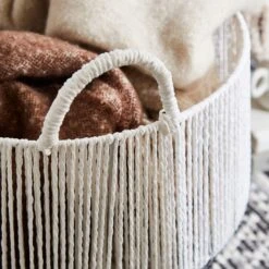 Block Colour Hand Knitted Storage Basket -Home Furnishing Store 30890660 alt01