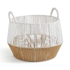 Block Colour Hand Knitted Storage Basket -Home Furnishing Store 30890661 alt02