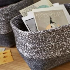 Set Of 3 Monochrome Industrial Baskets -Home Furnishing Store 30891246 alt01