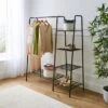 Multifunctional Metal Clothes Rail With Shelves -Home Furnishing Store 30891261