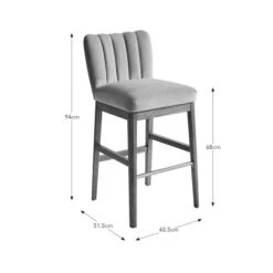 Delilah Bar Stool, Velvet 41 Delilah Bar Stool, Velvet -Home Furnishing Store 30891294 alt09