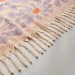 Retro Flower Mohair Throw 130cm X 180cm -Home Furnishing Store 30891365 alt03