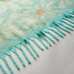 Retro Flower Mohair Throw 130cm X 180cm -Home Furnishing Store 30891367 alt03