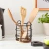 Acacia Black Utensil Pot 1 Acacia Black Utensil Pot -Home Furnishing Store 30891733