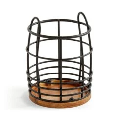 Acacia Black Utensil Pot 7 Acacia Black Utensil Pot -Home Furnishing Store 30891733 alt02