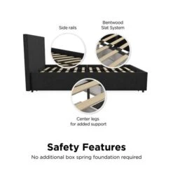 Novogratz Kelly 2 Drawer Bed, Linen -Home Furnishing Store 30892340 alt04