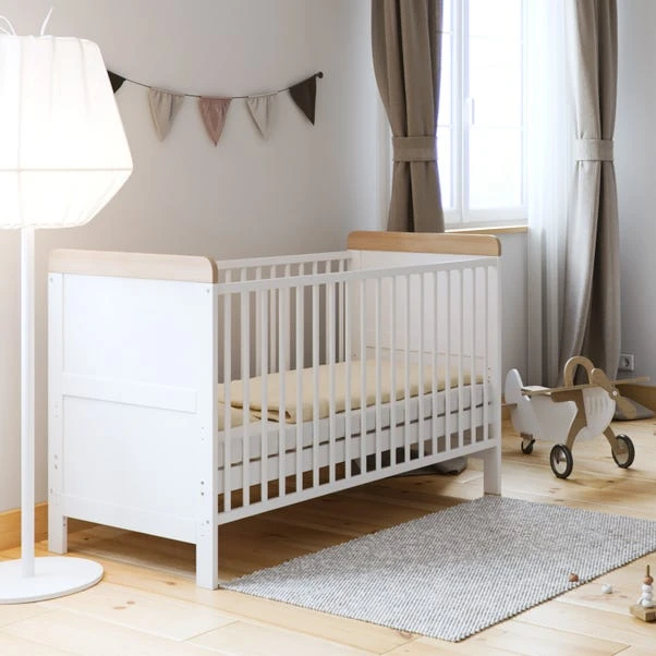 Little Acorns Classic Oak Effect Cot Bed 3 Little Acorns Classic Oak Effect Cot Bed