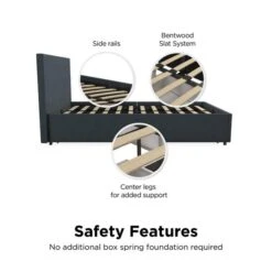 Novogratz Kelly 2 Drawer Bed, Linen -Home Furnishing Store 30892443 alt04