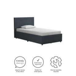 Novogratz Kelly 2 Drawer Bed, Linen -Home Furnishing Store 30892443 alt06