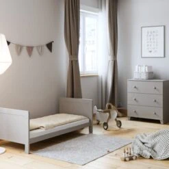 Little Acorns Classic Cot Bed And 3 Drawer Chest Nursery Set -Home Furnishing Store 30892454 alt06